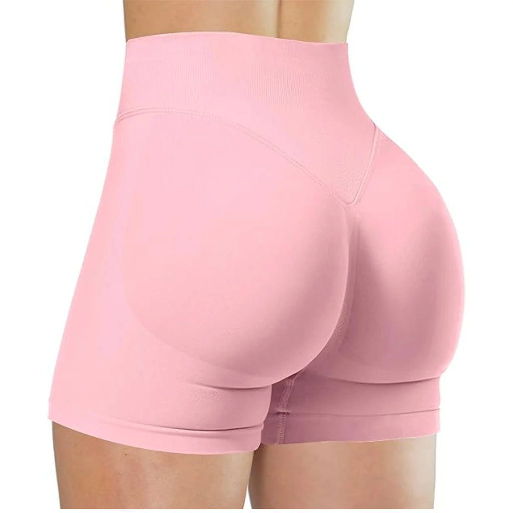 Zomer yogashorts met hoge taille Modieuze en sexy hardloopfitnessbroek Effen kleur yoga-legging