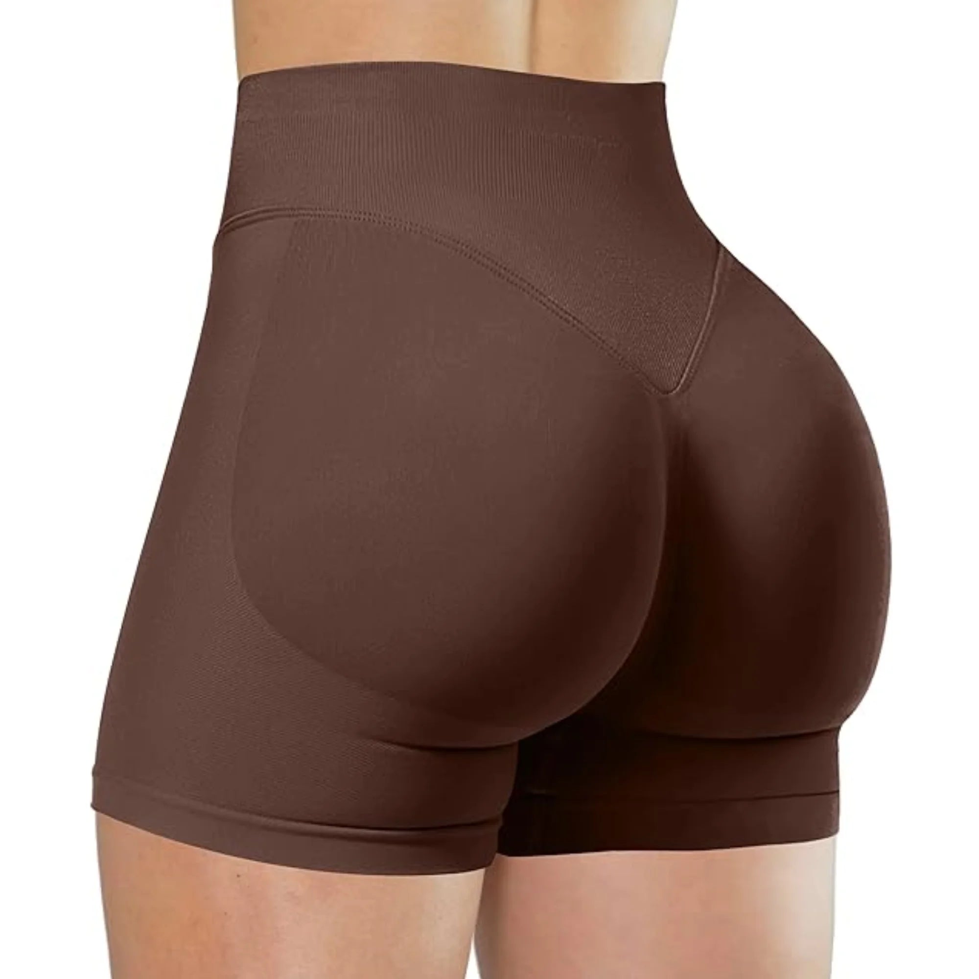 Zomer yogashorts met hoge taille Modieuze en sexy hardloopfitnessbroek Effen kleur yoga-legging