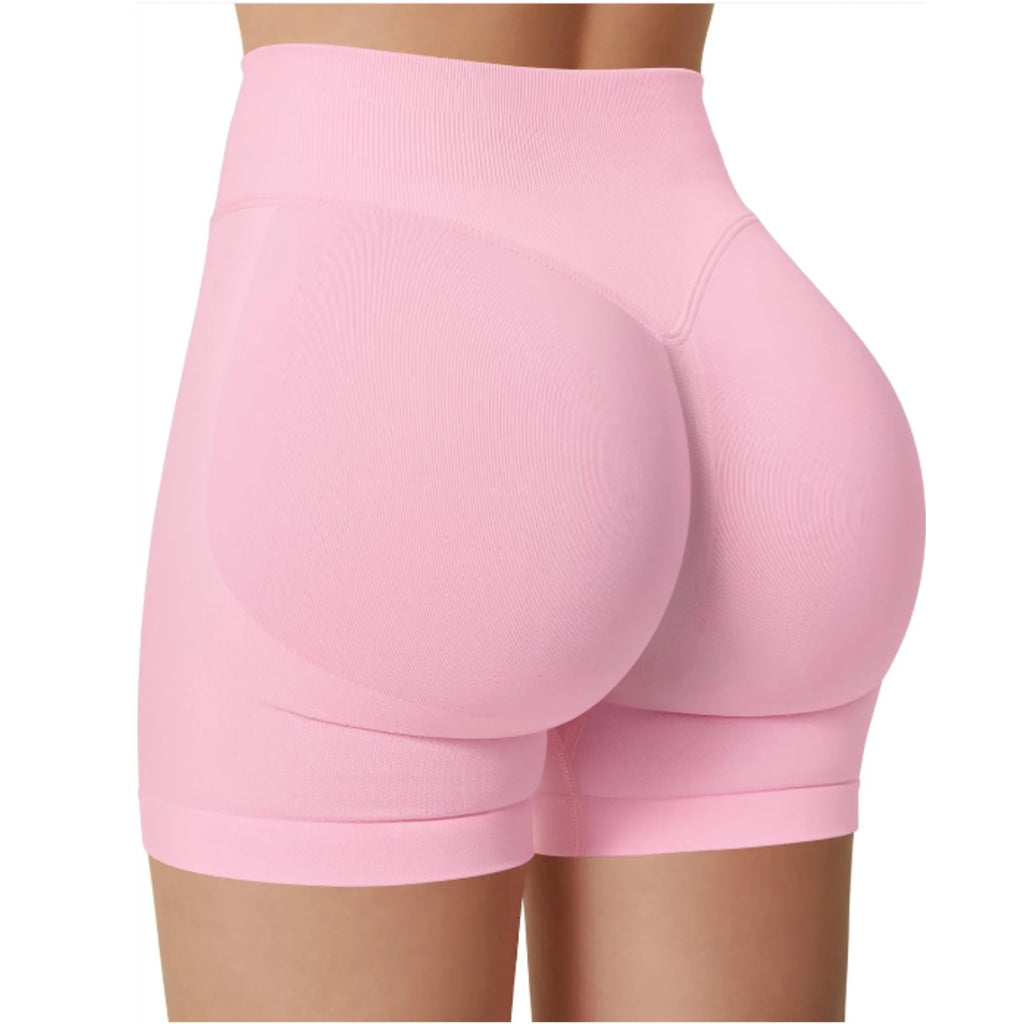 Zomer yogashorts met hoge taille Modieuze en sexy hardloopfitnessbroek Effen kleur yoga-legging