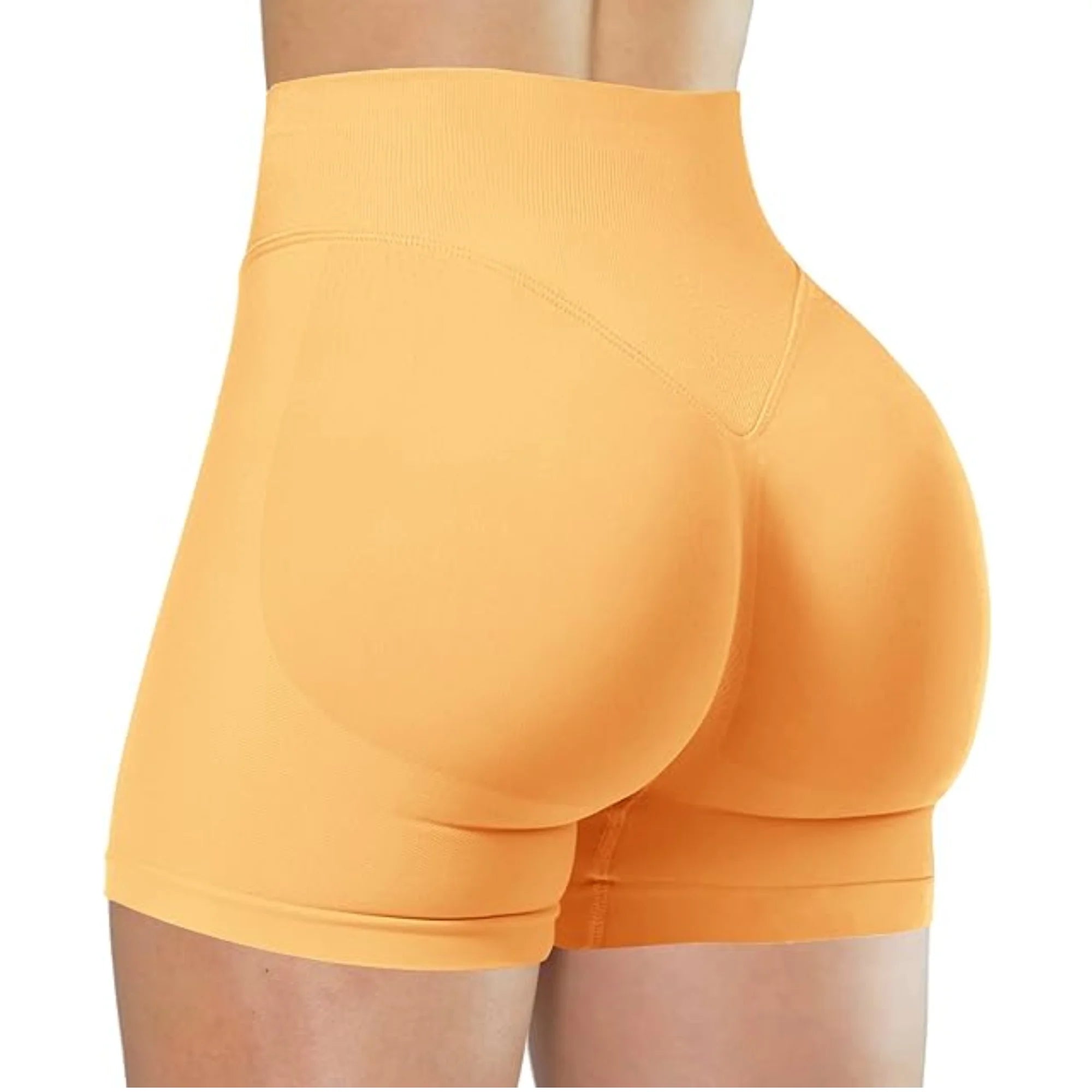 Zomer yogashorts met hoge taille Modieuze en sexy hardloopfitnessbroek Effen kleur yoga-legging