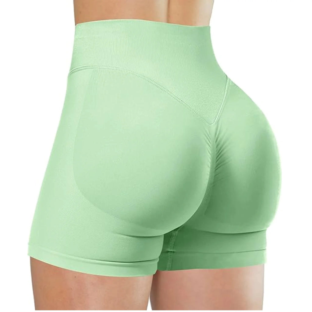 Zomer yogashorts met hoge taille Modieuze en sexy hardloopfitnessbroek Effen kleur yoga-legging