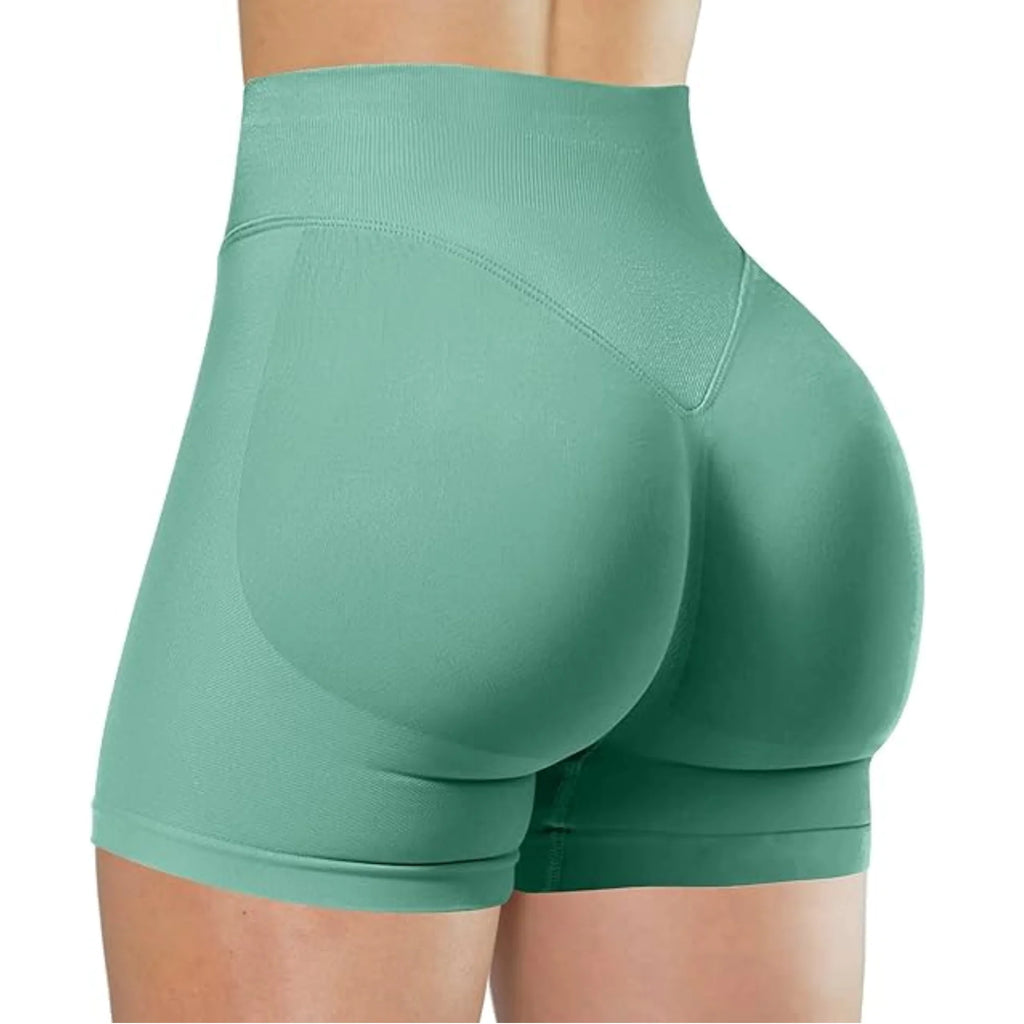 Zomer yogashorts met hoge taille Modieuze en sexy hardloopfitnessbroek Effen kleur yoga-legging