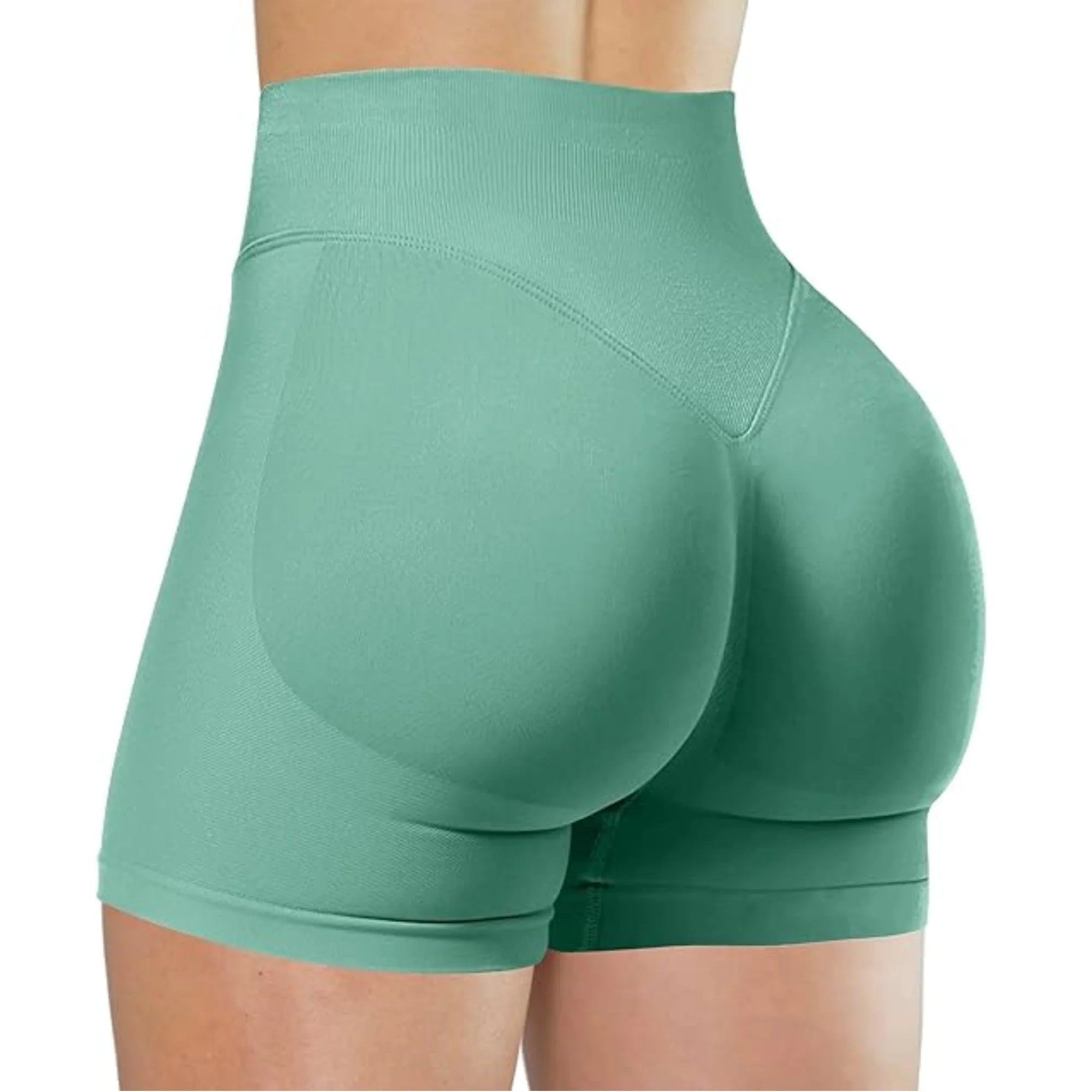 Zomer yogashorts met hoge taille Modieuze en sexy hardloopfitnessbroek Effen kleur yoga-legging
