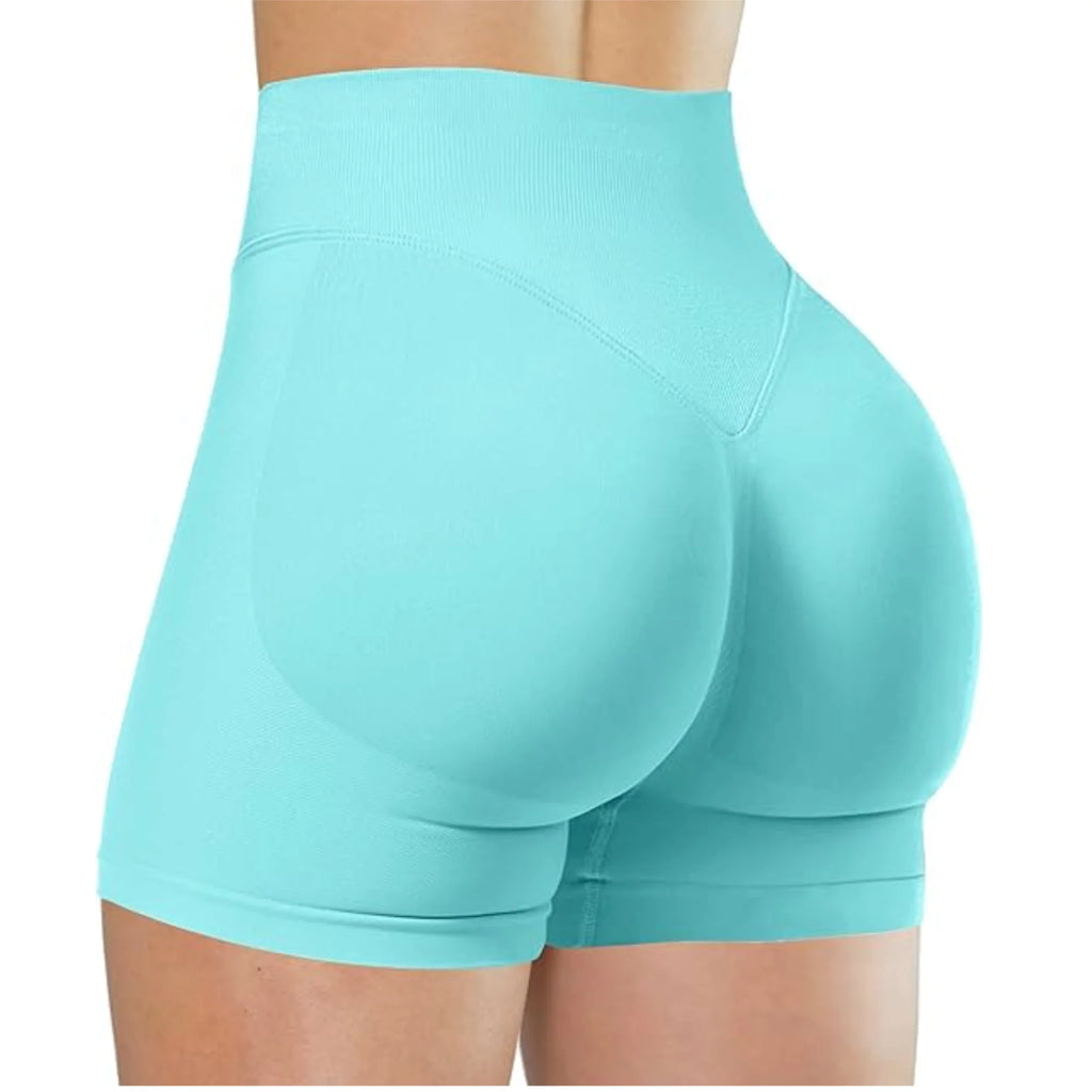Zomer yogashorts met hoge taille Modieuze en sexy hardloopfitnessbroek Effen kleur yoga-legging